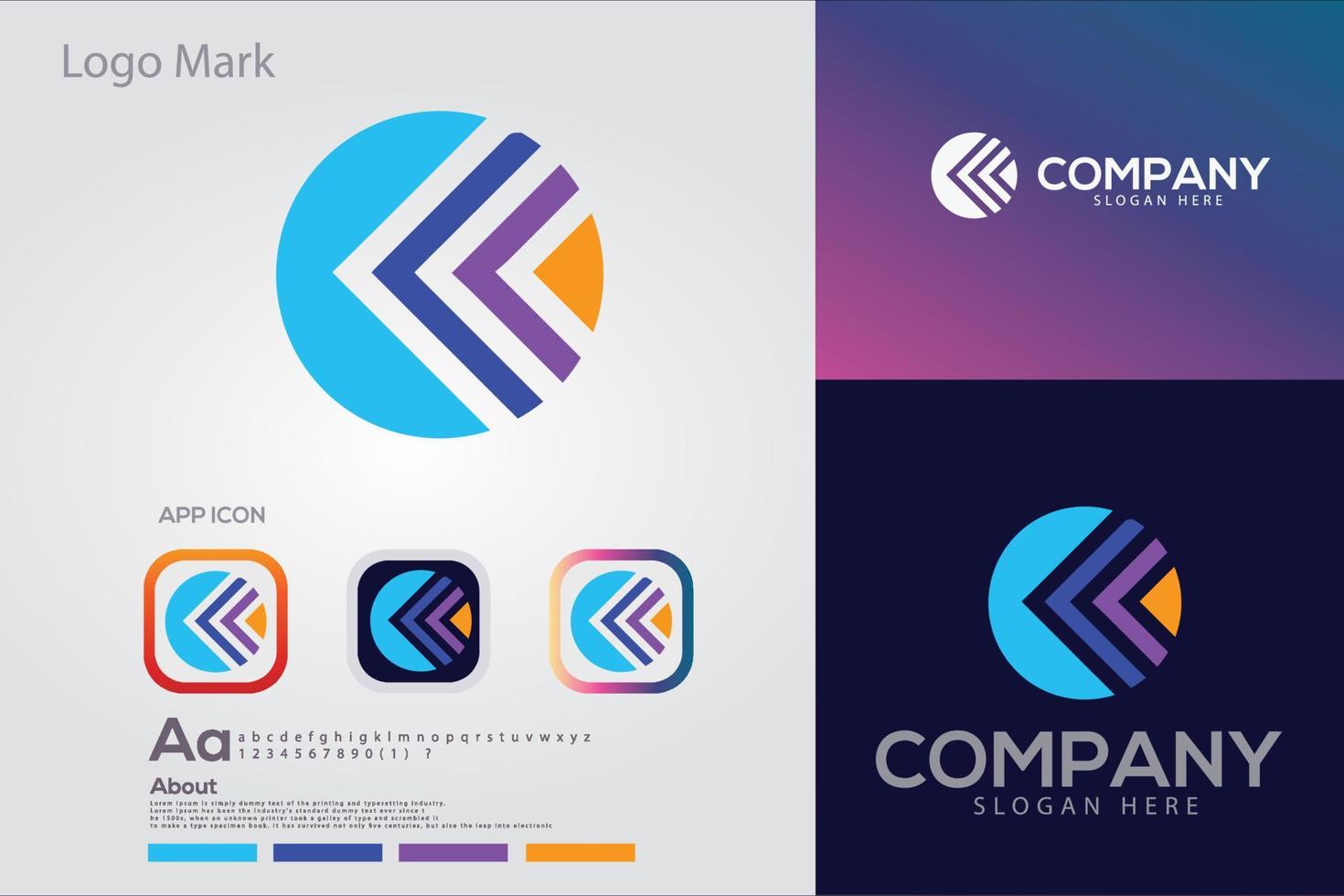 elementos de plantilla de diseño de icono de logotipo abstracto con logotipo de letra vector