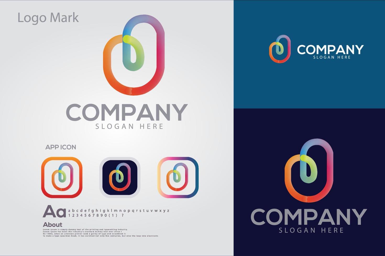 Abstract logo icon design template elements with letter logo vector
