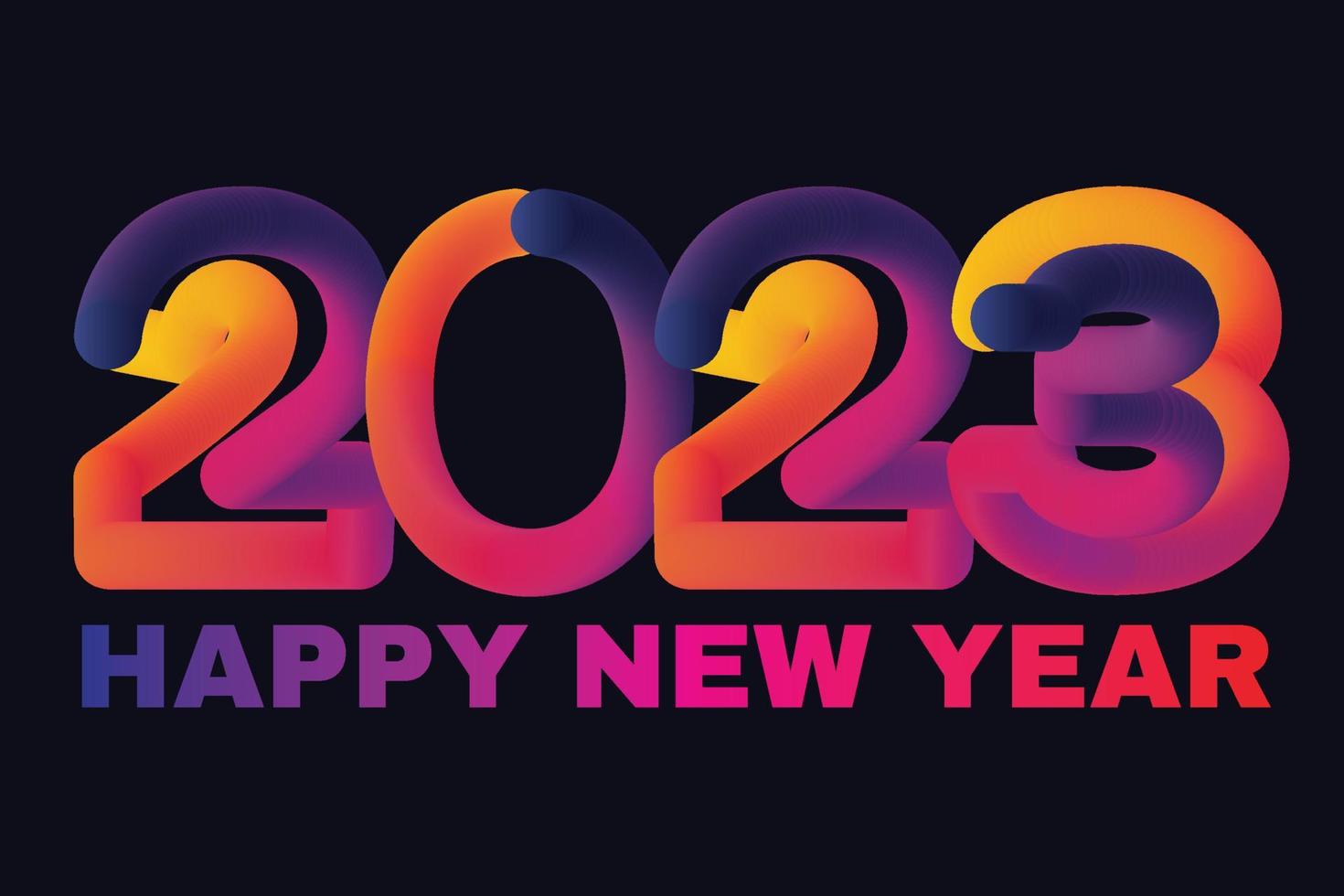 2023 Happy New Year Background Design. Greeting Card, Banner, Poster. Vector Illustration.