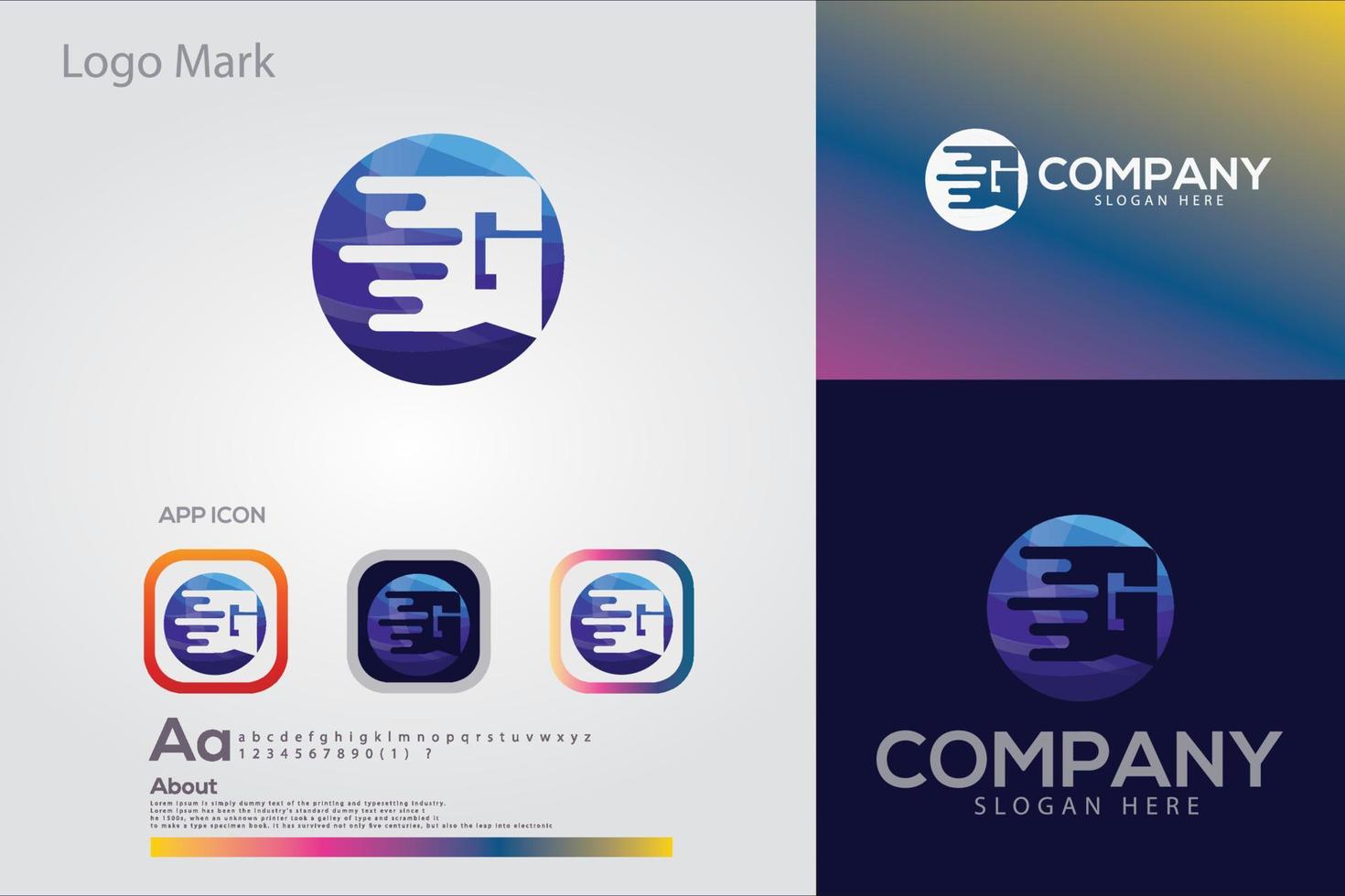 abstract letter logo design vector