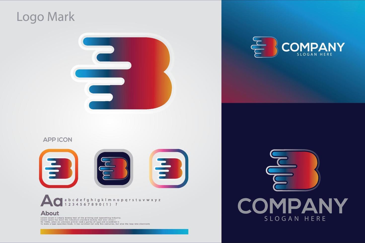 Abstract logo icon design template elements with letter logo vector