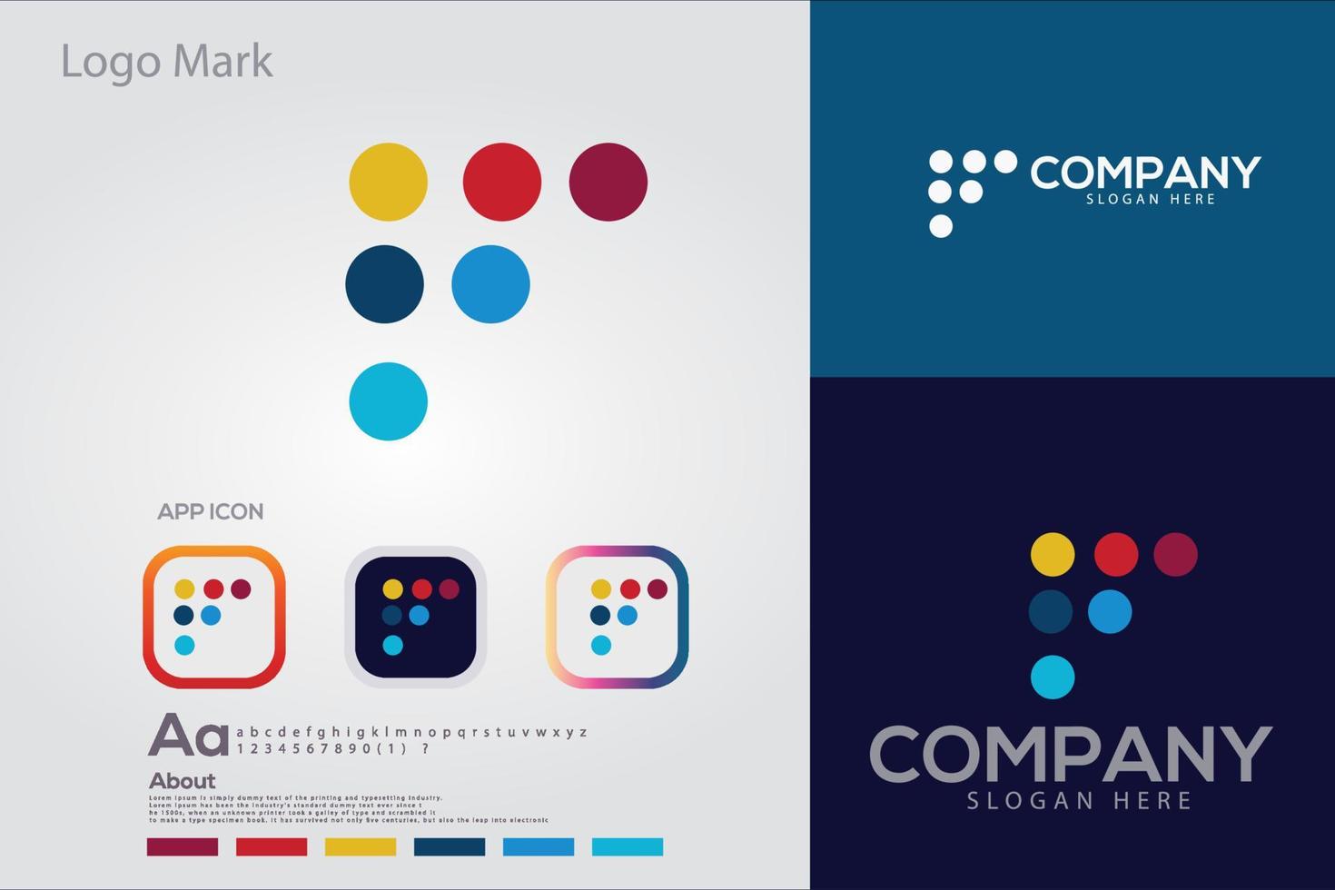 Abstract logo icon design template elements with letter logo vector