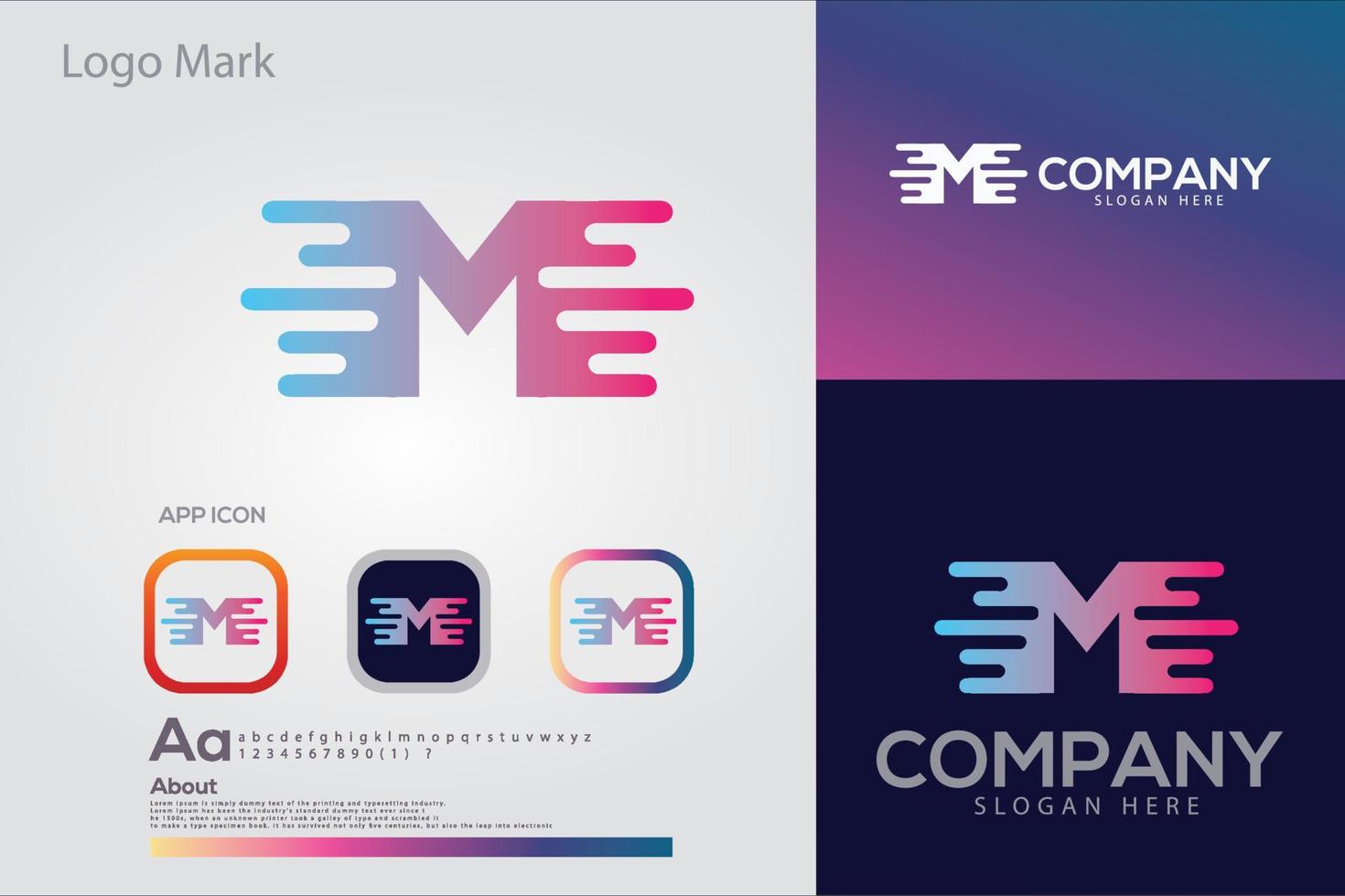 abstract letter logo design vector