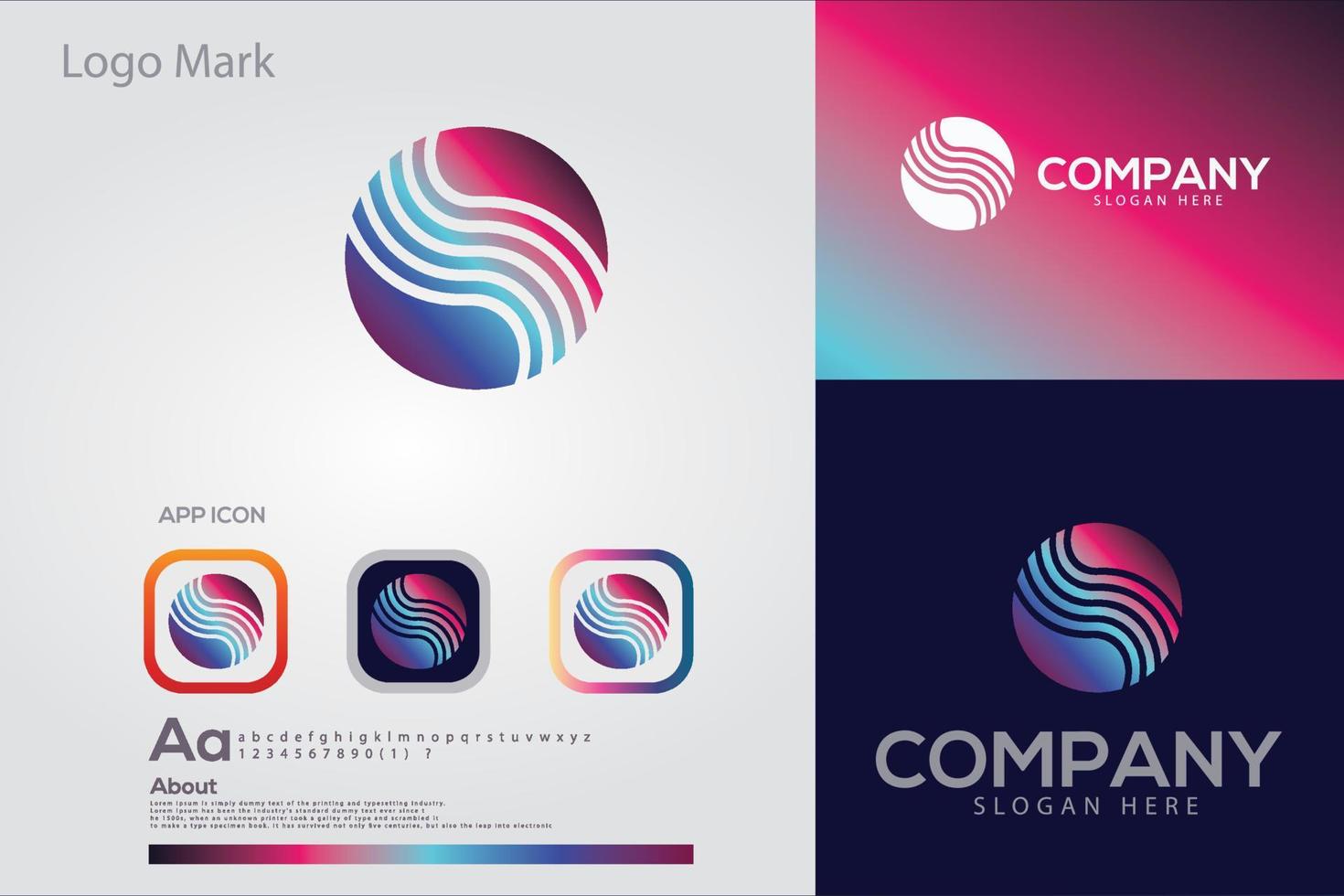 abstract letter logo design vector