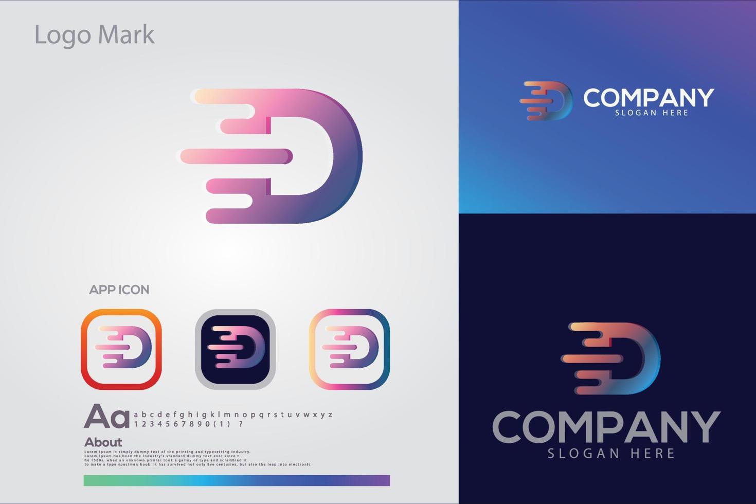 Abstract logo icon design template elements with letter logo vector