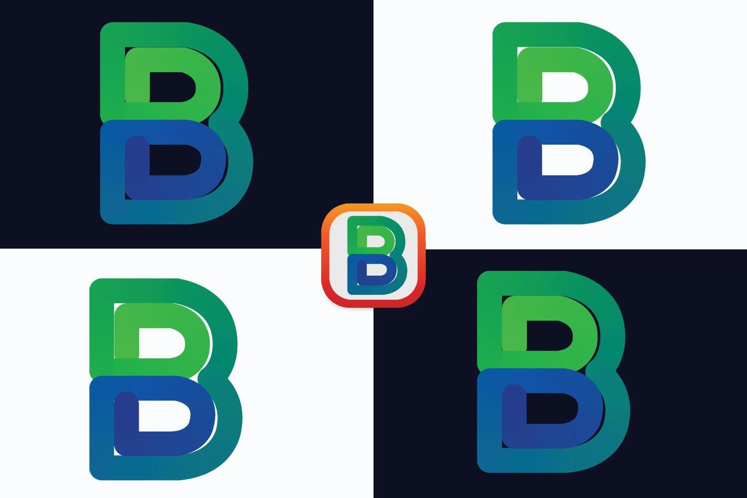 abstract B letter logo vector