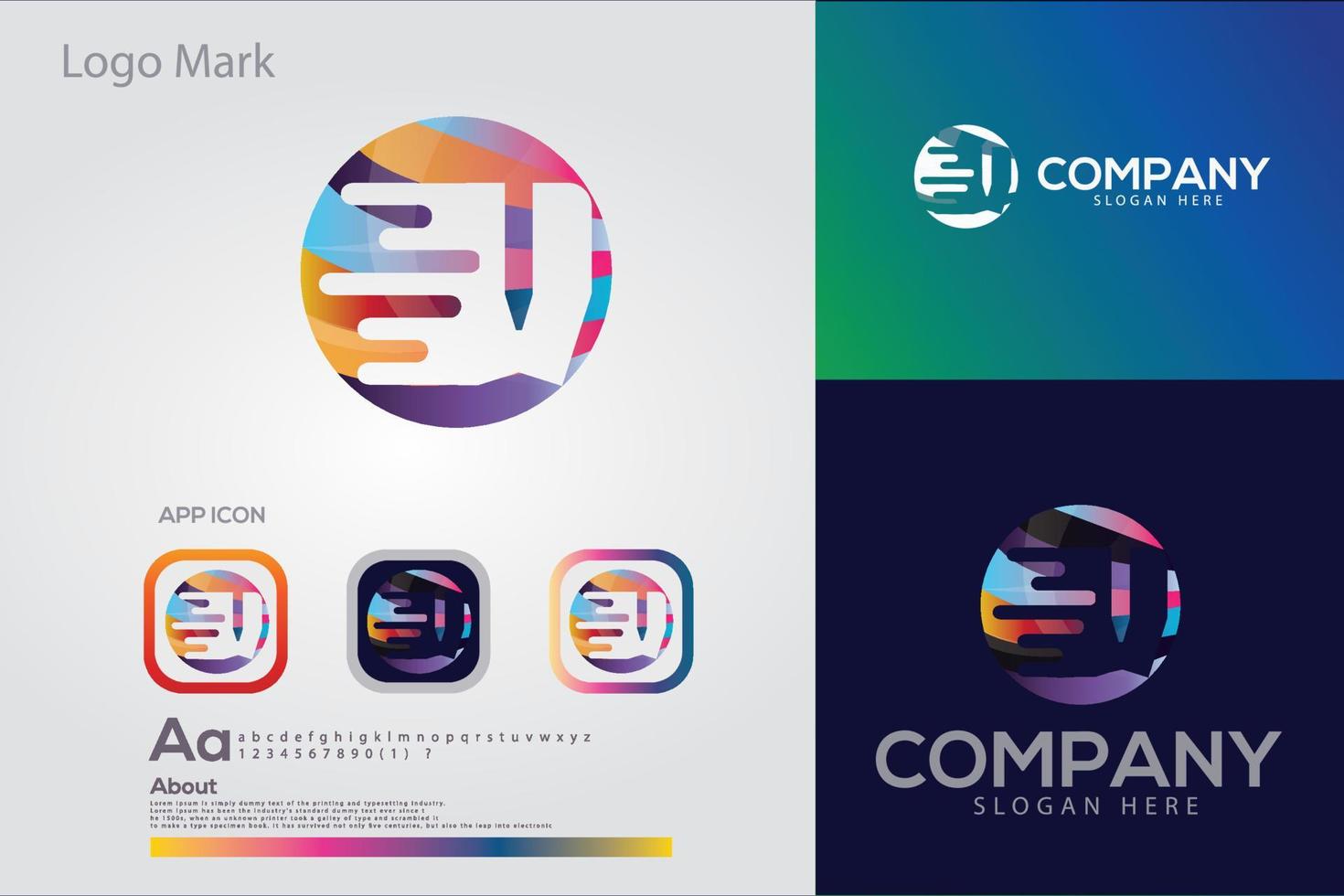 abstract letter logo vector