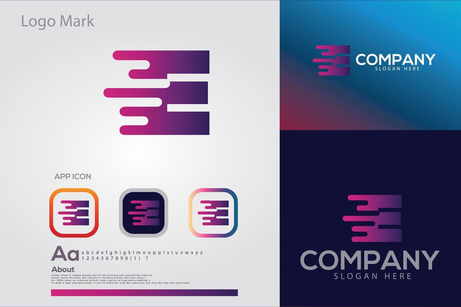 elementos de plantilla de diseño de icono de logotipo abstracto con logotipo de letra vector