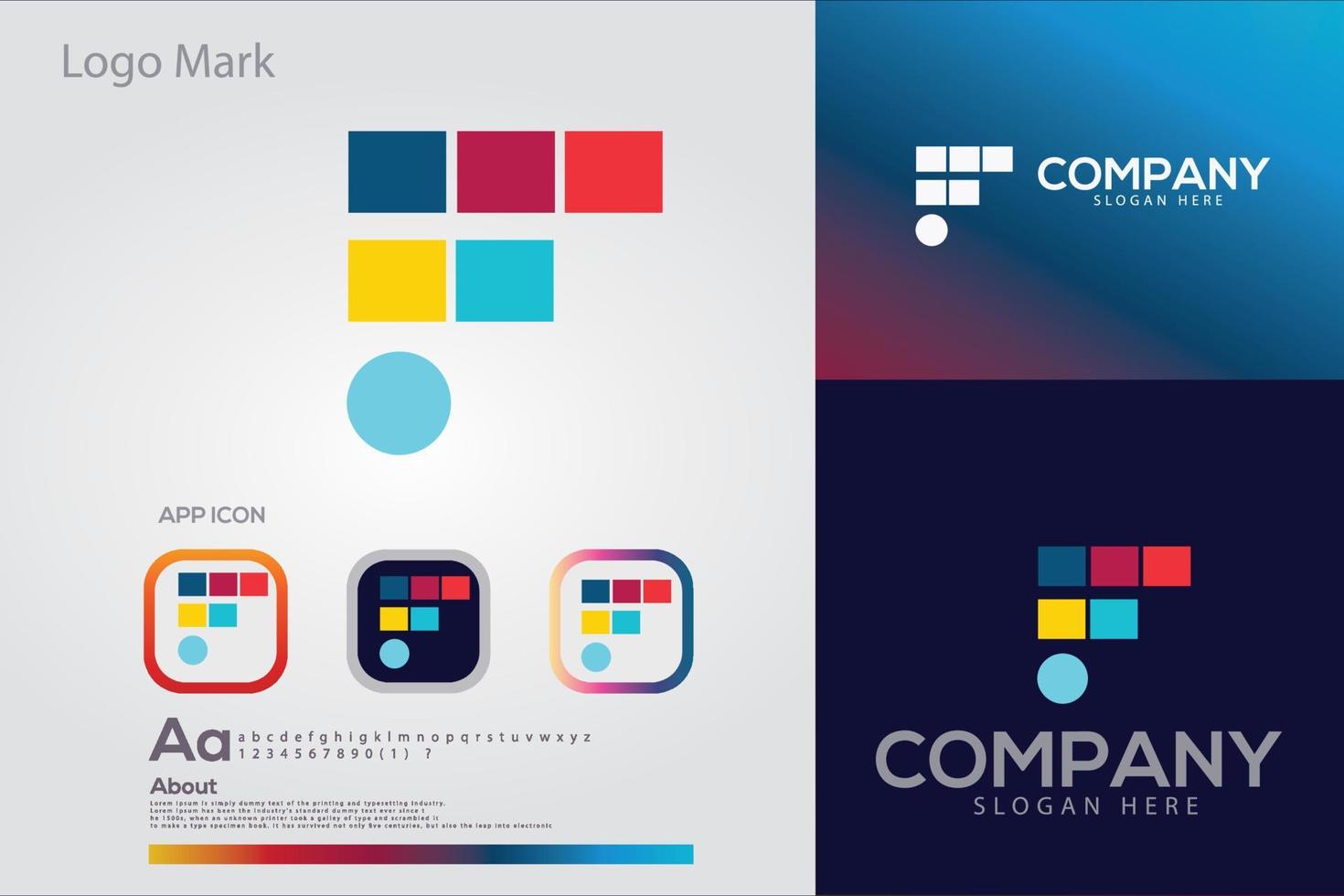 Abstract logo icon design template elements with letter logo vector