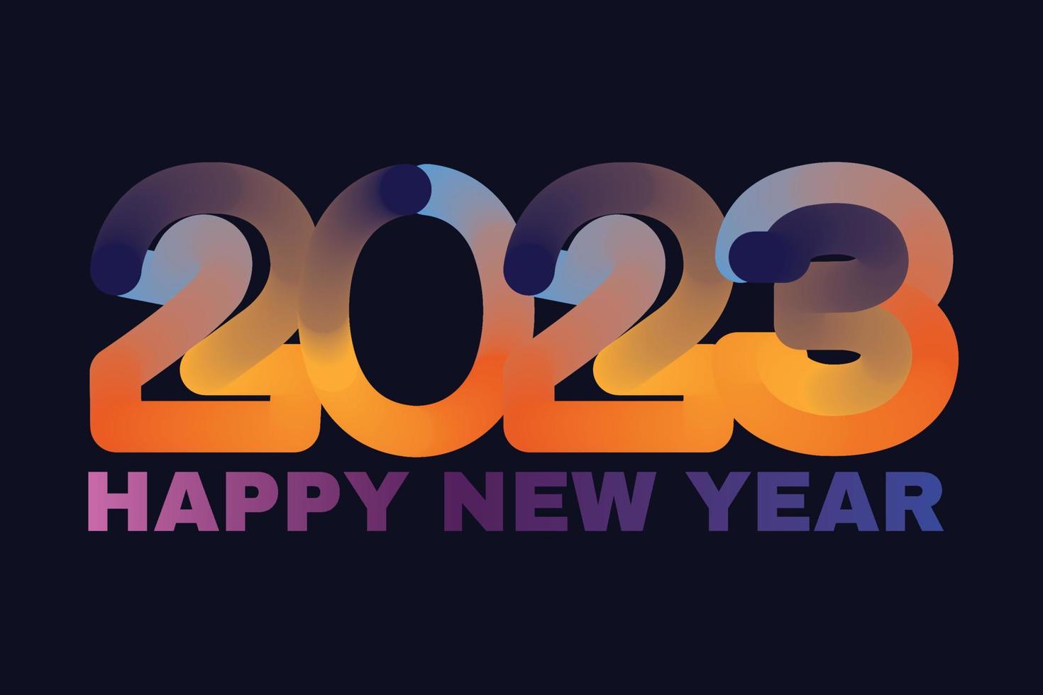 Happy New Year 2023 winter holiday greeting card design template. End of 2022 and beginning of 2023. The concept of the beginning of the New Year. The calendar page turns over and the new year begins vector