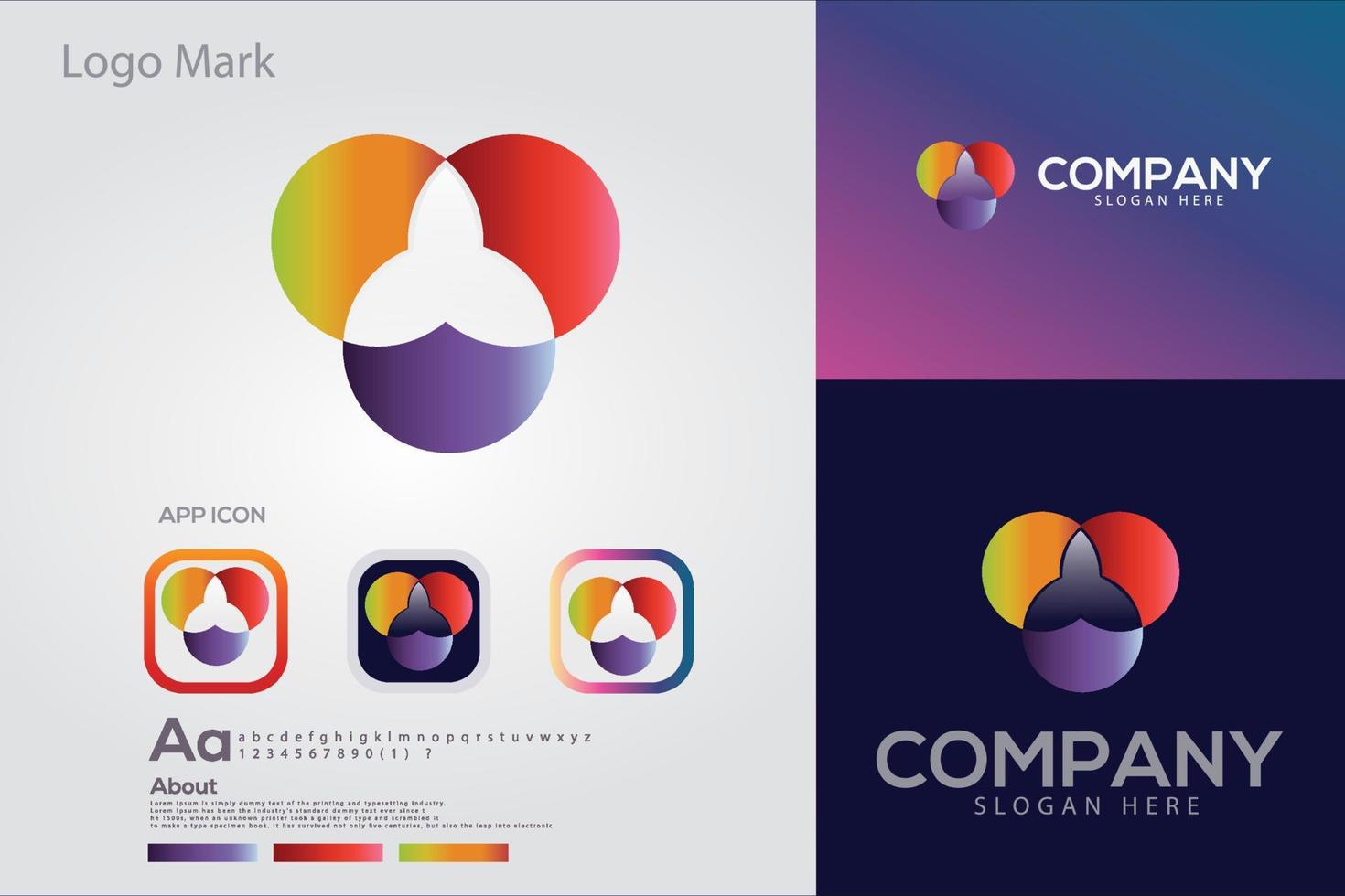 Abstract logo icon design template elements with letter logo vector