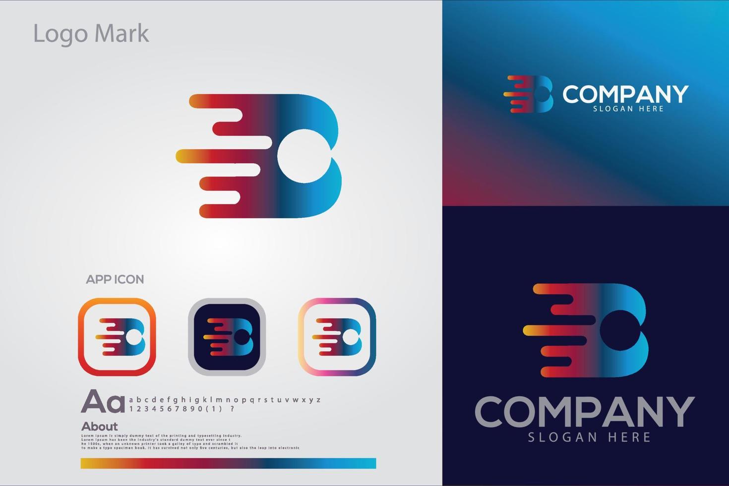 Abstract logo icon design template elements with letter logo vector