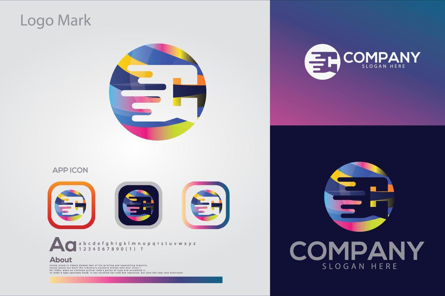 abstract letter logo design vector
