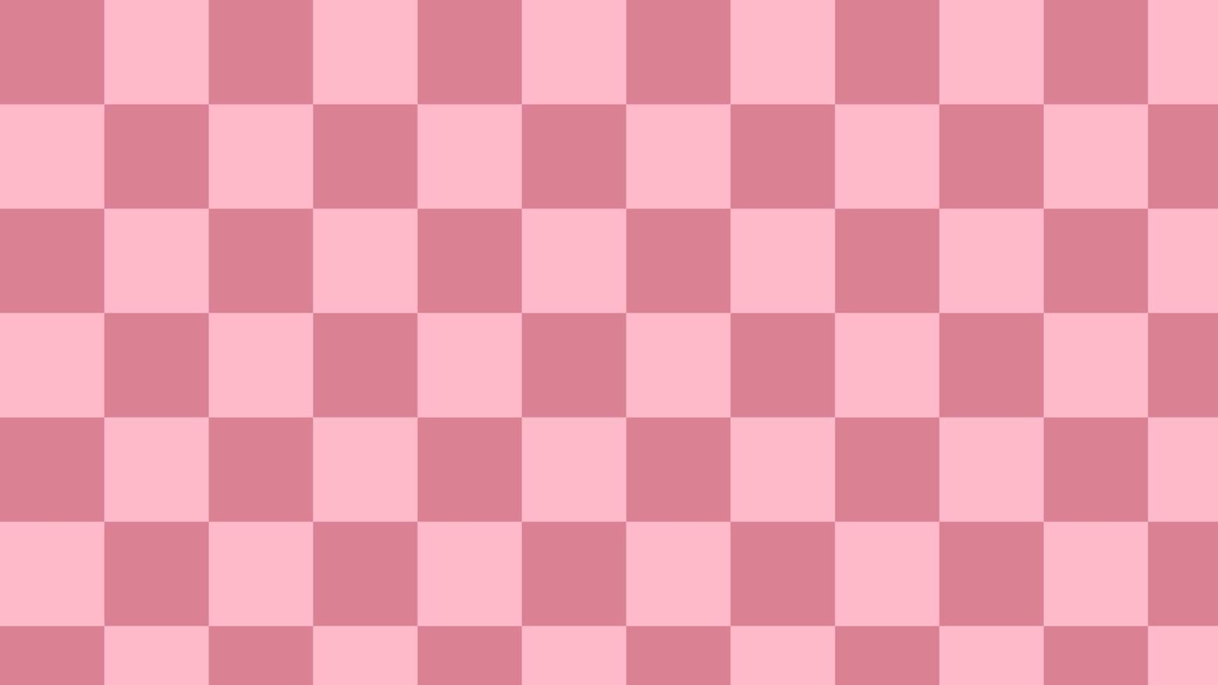 damas rosadas estéticas, guinga, cuadros escoceses, cuadros, ilustración de papel tapiz de tablero de ajedrez, perfecto para papel tapiz, telón de fondo, fondo vector