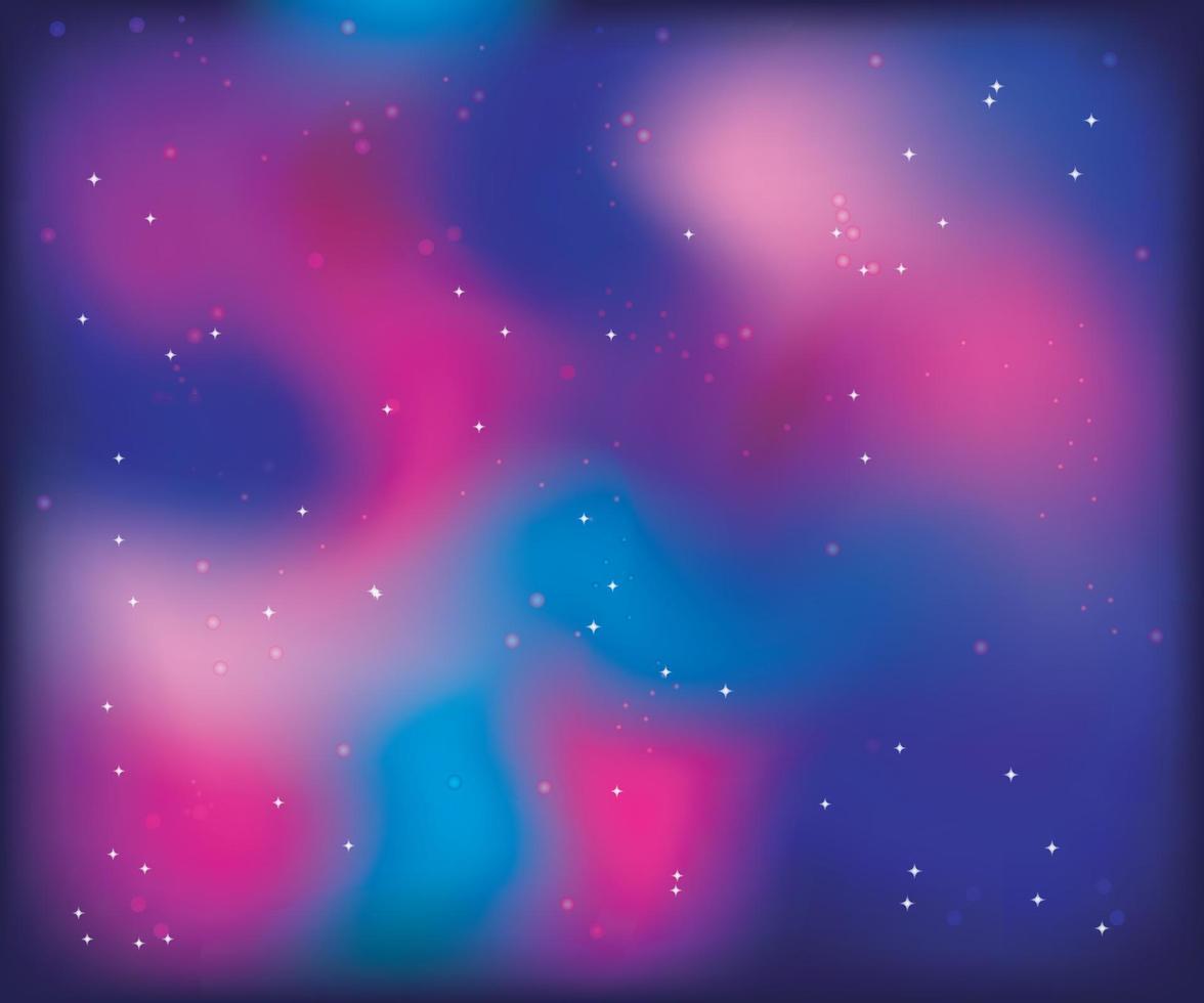 cosmic background with stars and multicolored sky vector