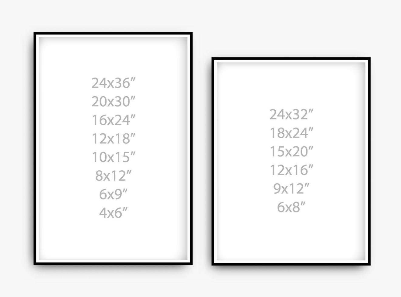 2 sizes of frames, Vector illustration, Eps10