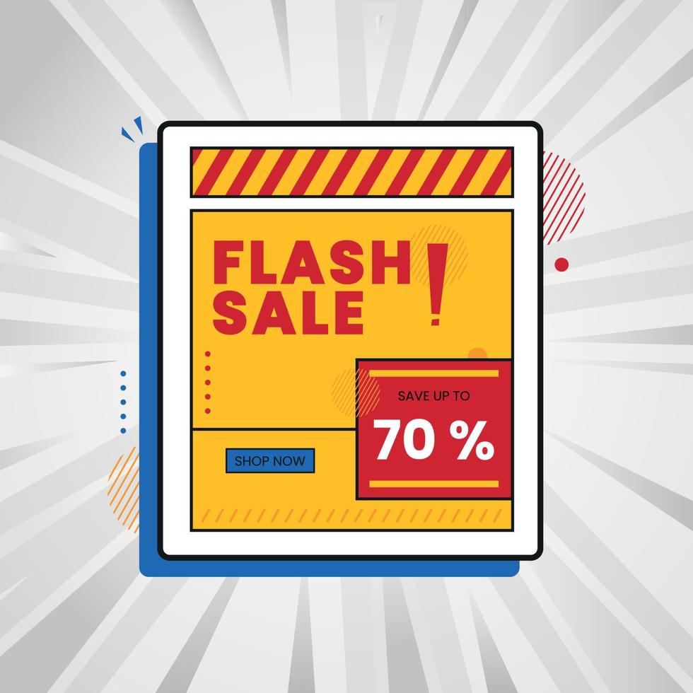 flah sale label banner pop up design vector