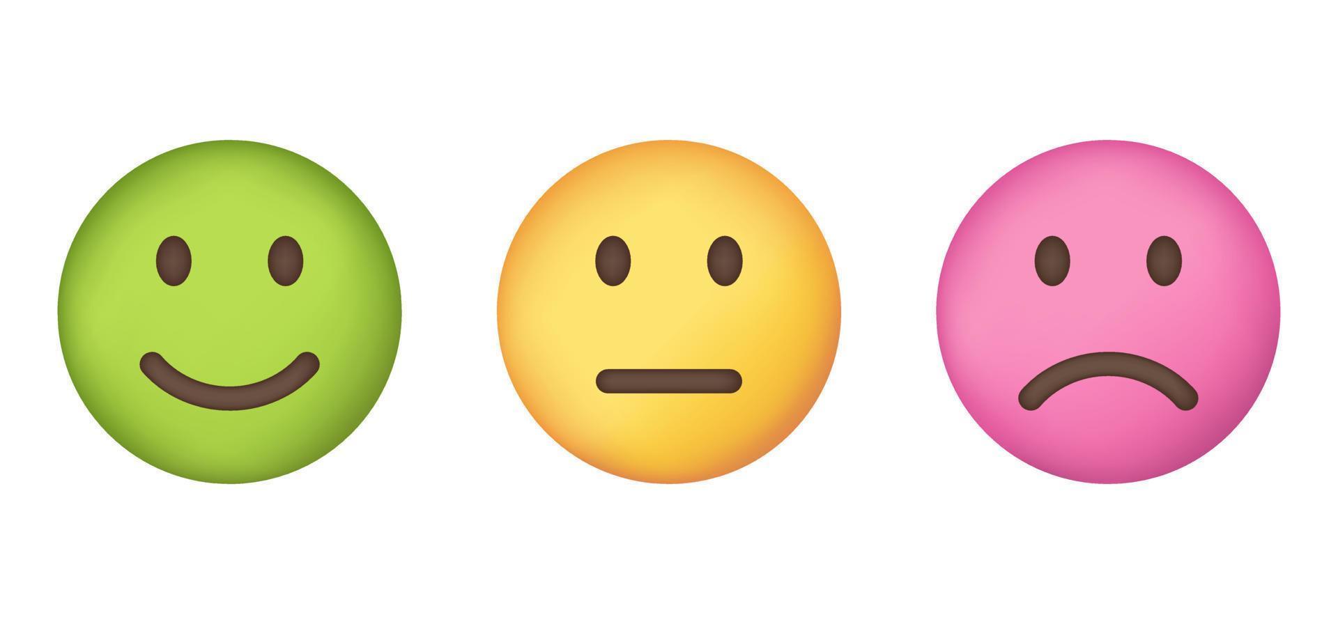 Smile icons set with emotions vector