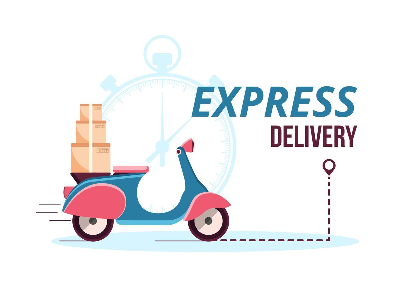 Express delivery service concept. Bike delivery. Shipping. vector