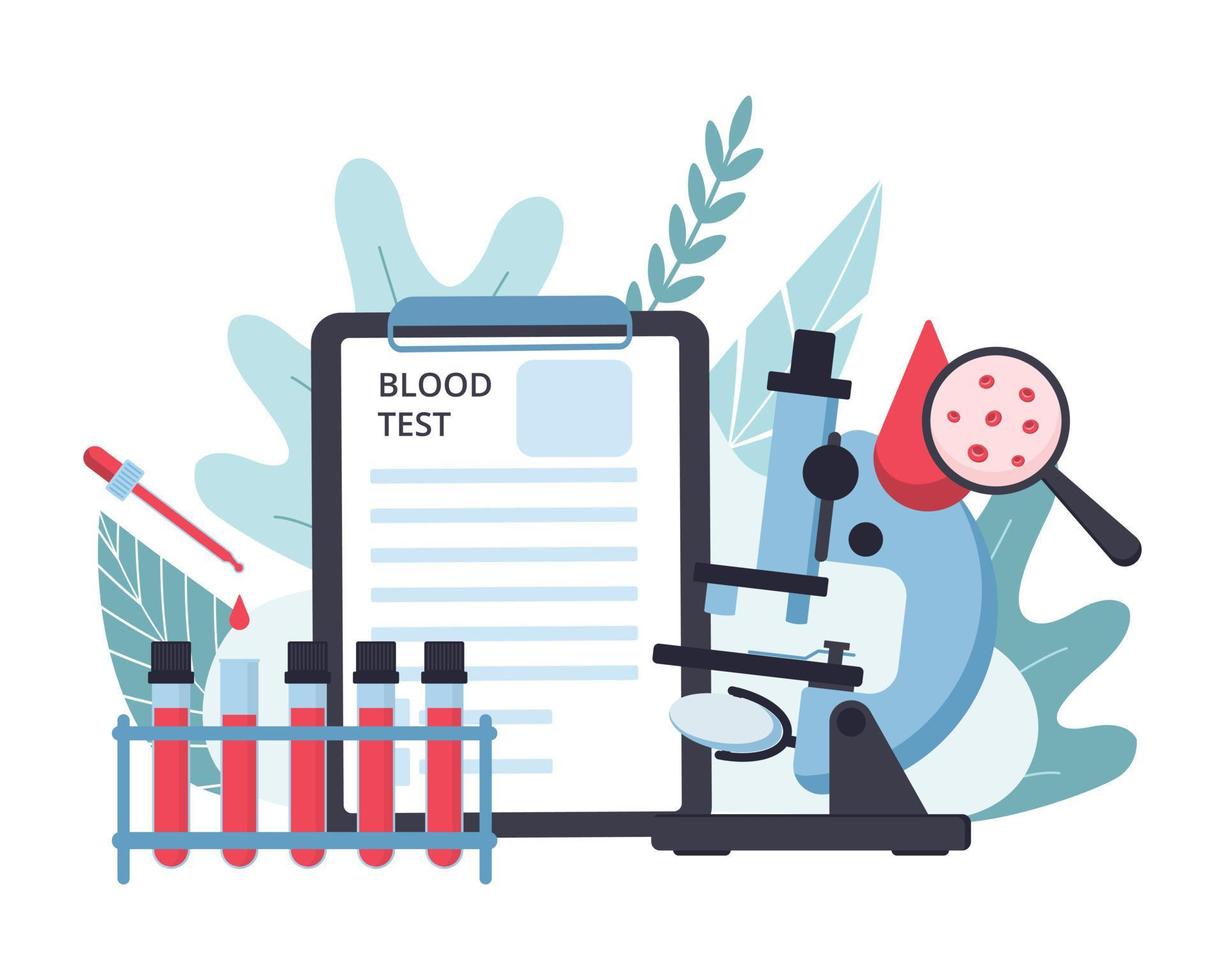 Blood test concept. HIV, AIDS World Day, disease awareness concept. Background for posters, web, banners, flyers, etc. vector