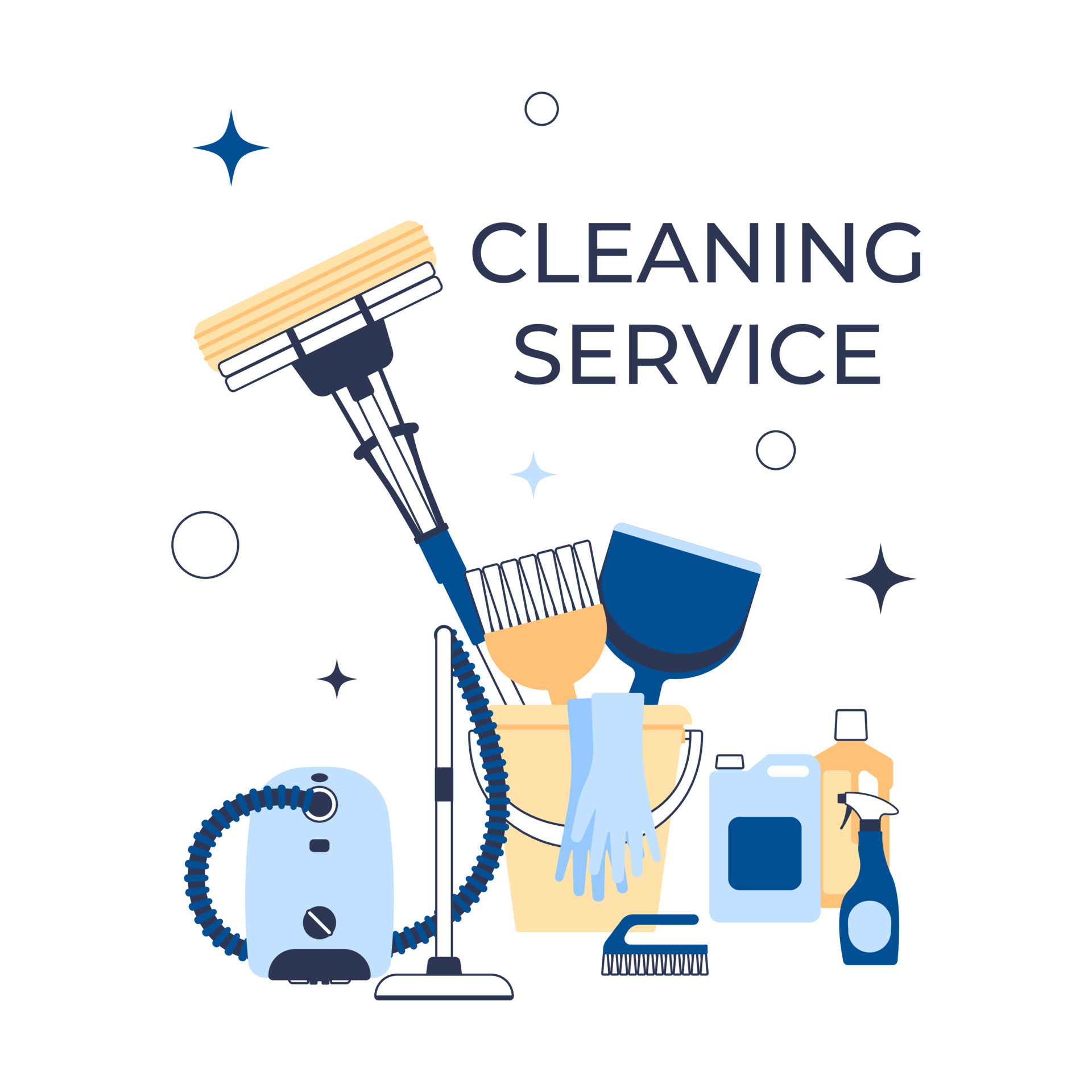 Cleaning service concept. Poster template for house cleaning services with  cleaning tools. 10568073 Vector Art at Vecteezy