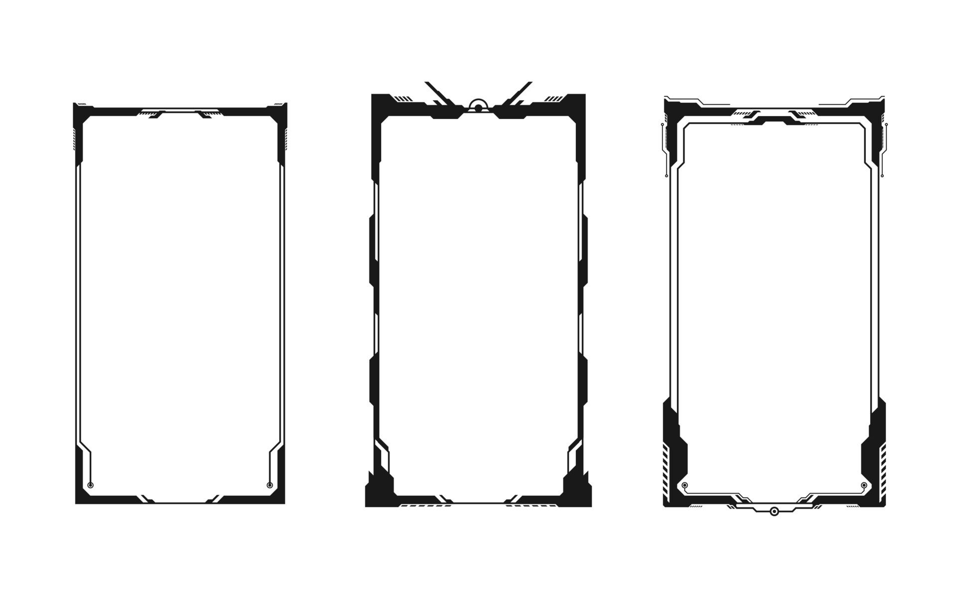 HUD Futuristic User Screen Control Interface Set. Abstract Virtual