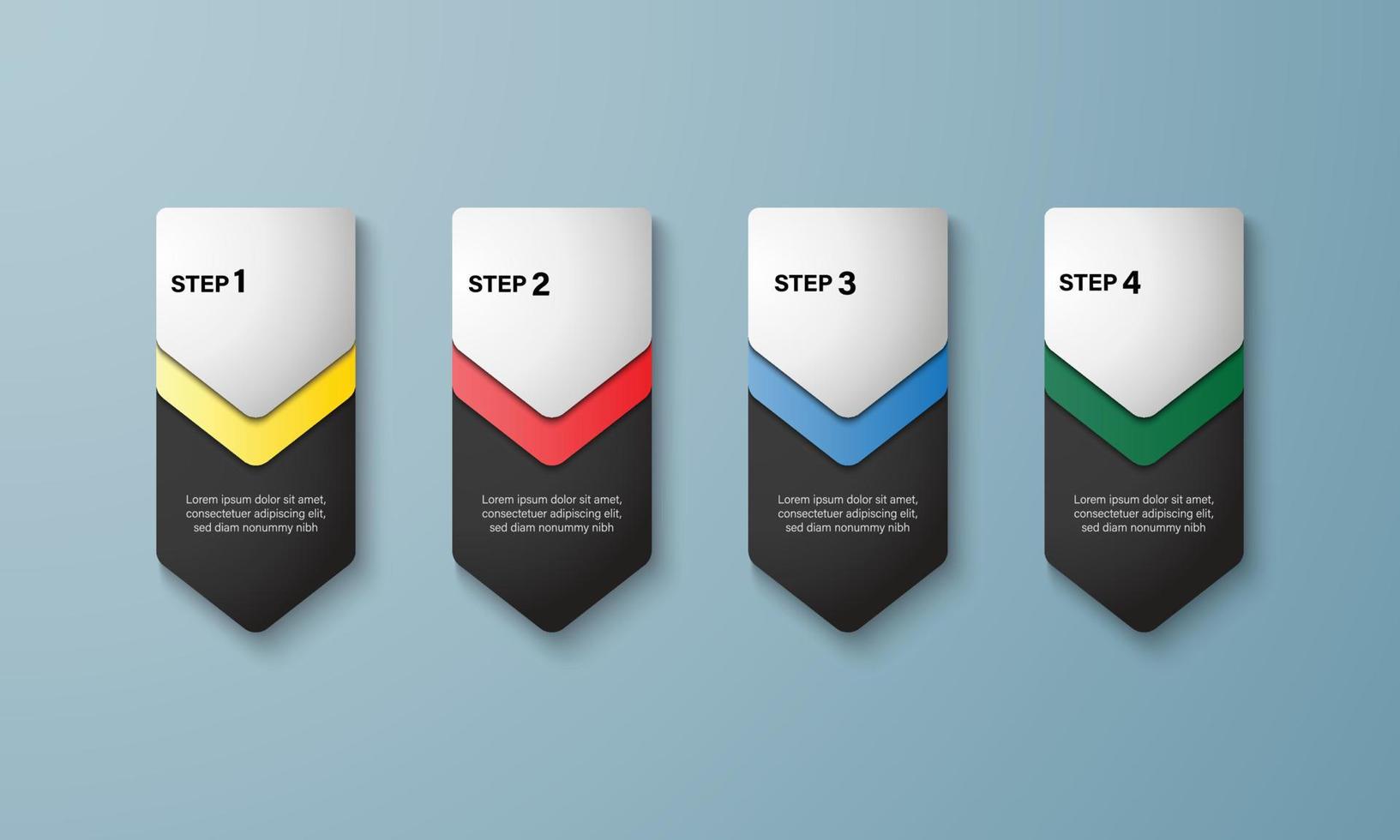 Infographic design with icons and 4 options or steps. Thin line vector. Infographics business concept. Can be used for info graphics, flow charts, presentations, web sites, banners, printed materials. vector