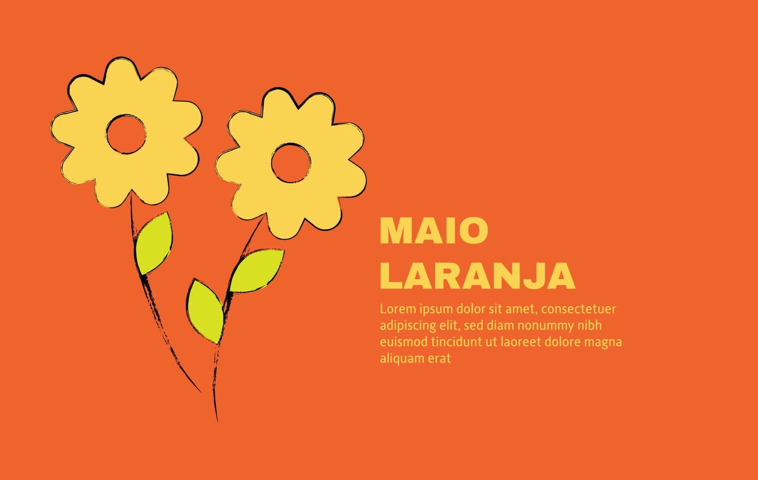 maio laranja campaña contra la violencia investigación de los niños 18 de mayo escrito en portugués vector