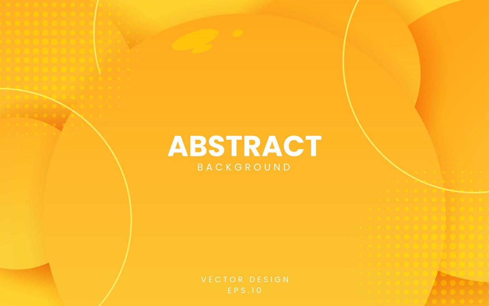 Dynamic fluid abstract background. Orange color 3D style vector