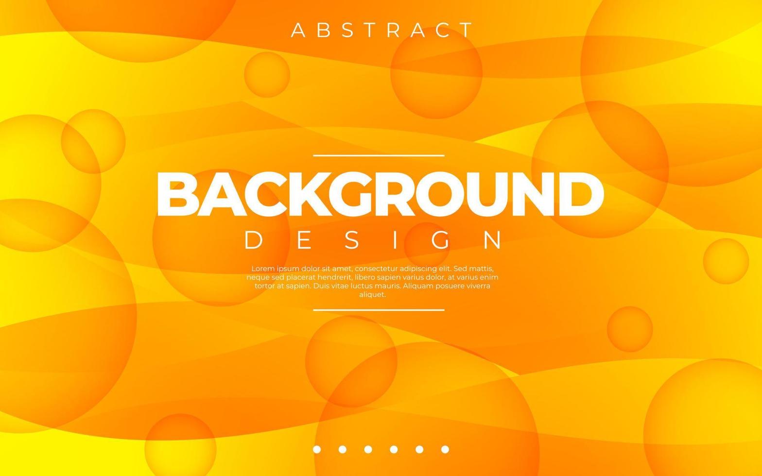 Dynamic fluid background. Orange color 3D style vector eps10