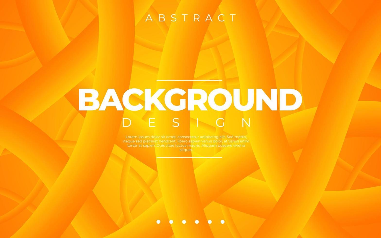 Dynamic fluid background. Orange color 3D style vector eps10