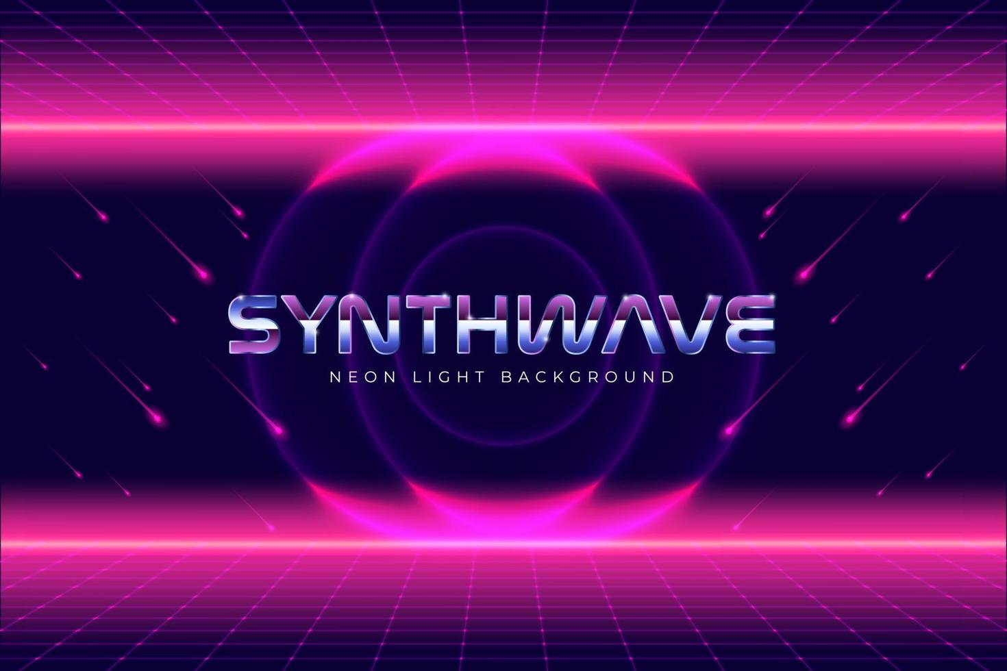 Background Landscape Grid 80s Style. Synthwave, retrowave wallpaper design. vector