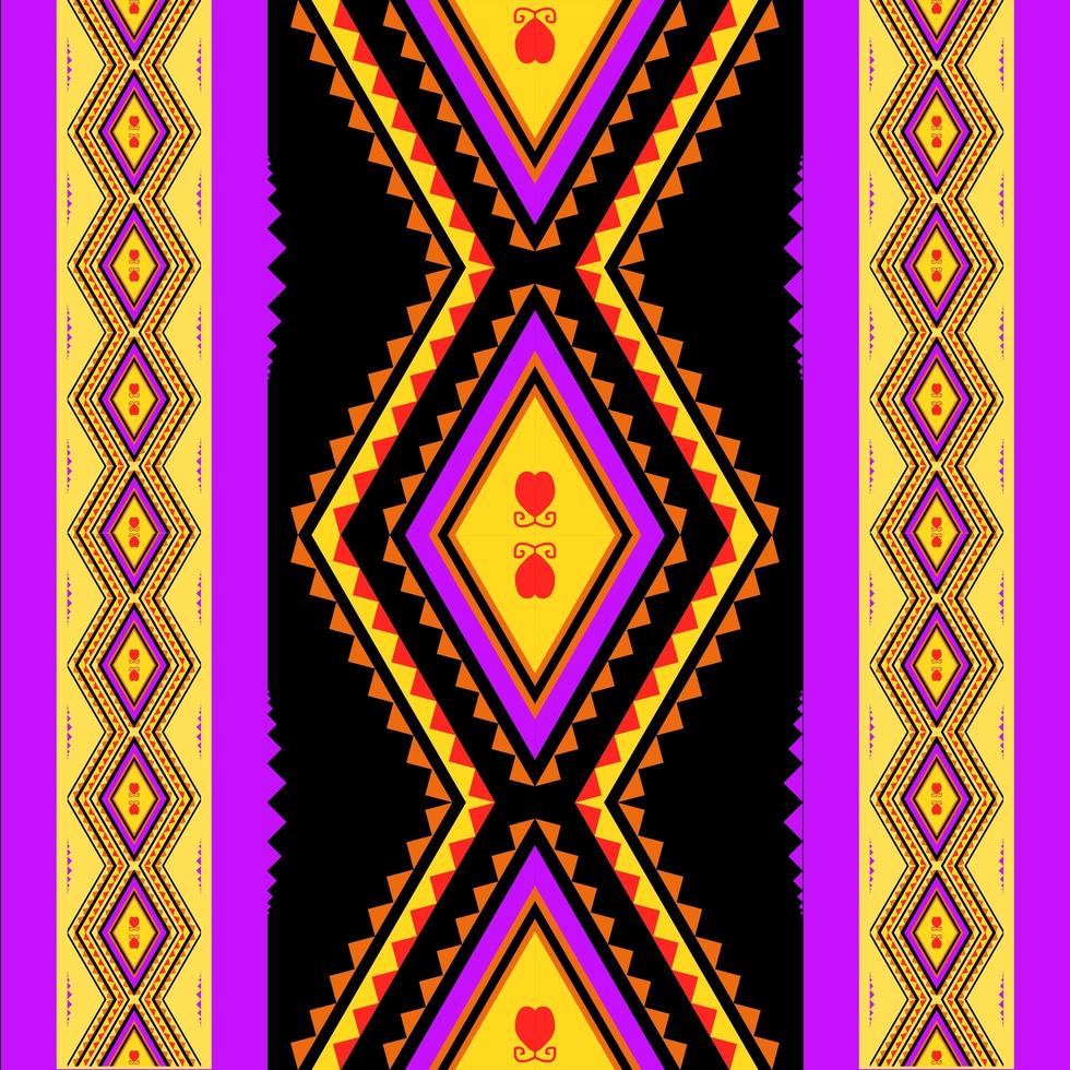 seamless fabric pattern Designed with geometric shapes For making scarves, shirts, sewing, knitting, weaving. photo