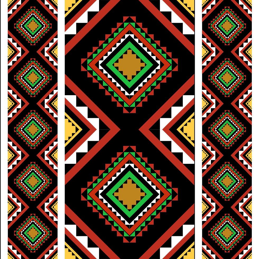 seamless ethnic pattern tribal pattern Designed with vintage geometric shapesillustration photo