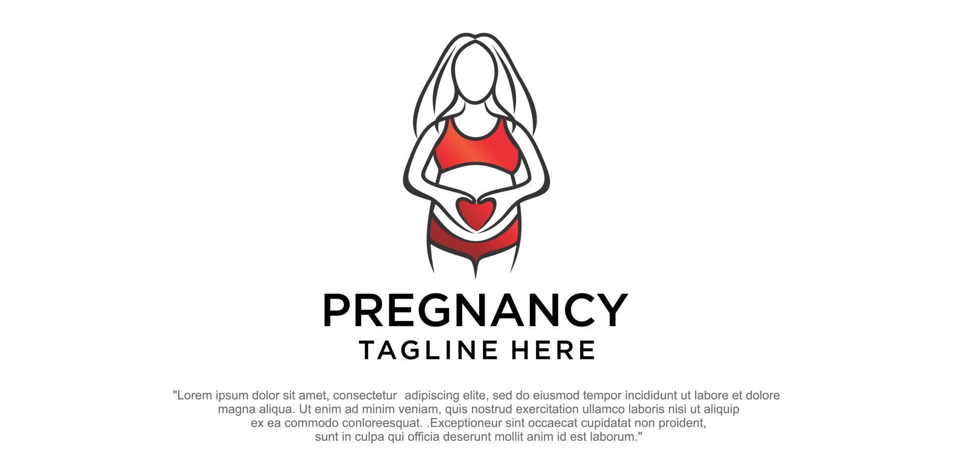 Pregnant Logo Symbol Template Design Vector, Emblem, Design Concept, Creative Symbol, Icon vector