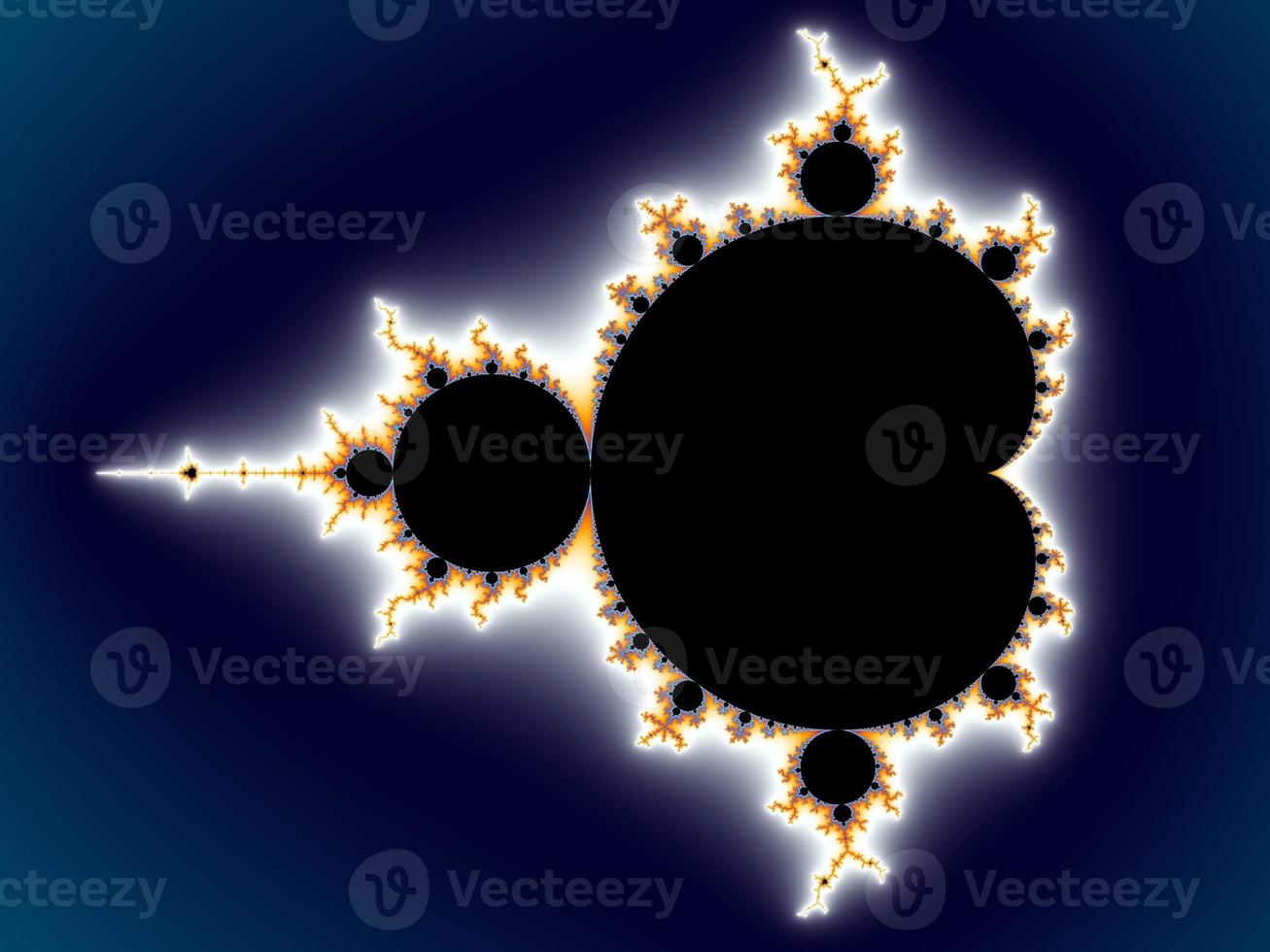 Beautiful zoom into the infinite mathematical mandelbrot set fractal. photo