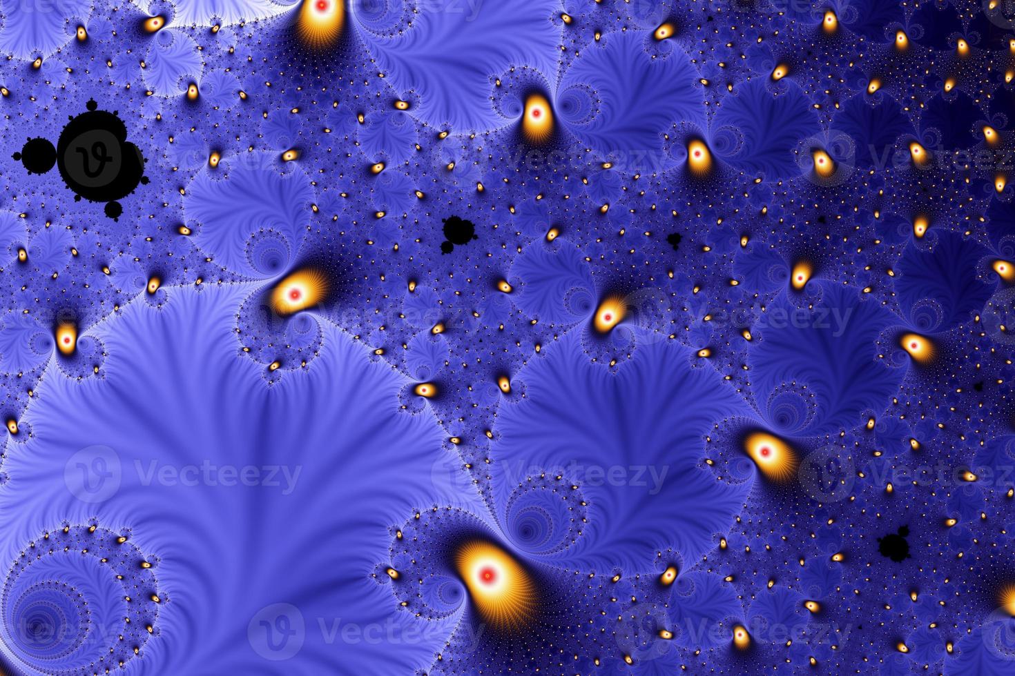 Beautiful zoom into the infinite mathematical mandelbrot set fractal. photo