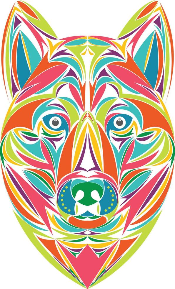 WOLF HEAD ILLUSTRAION vector