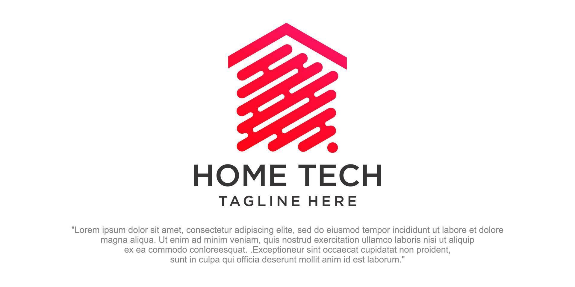 Smart House tech icon set  Logo design. Digital Electronics Chip control Home Logotype concept icon. vector