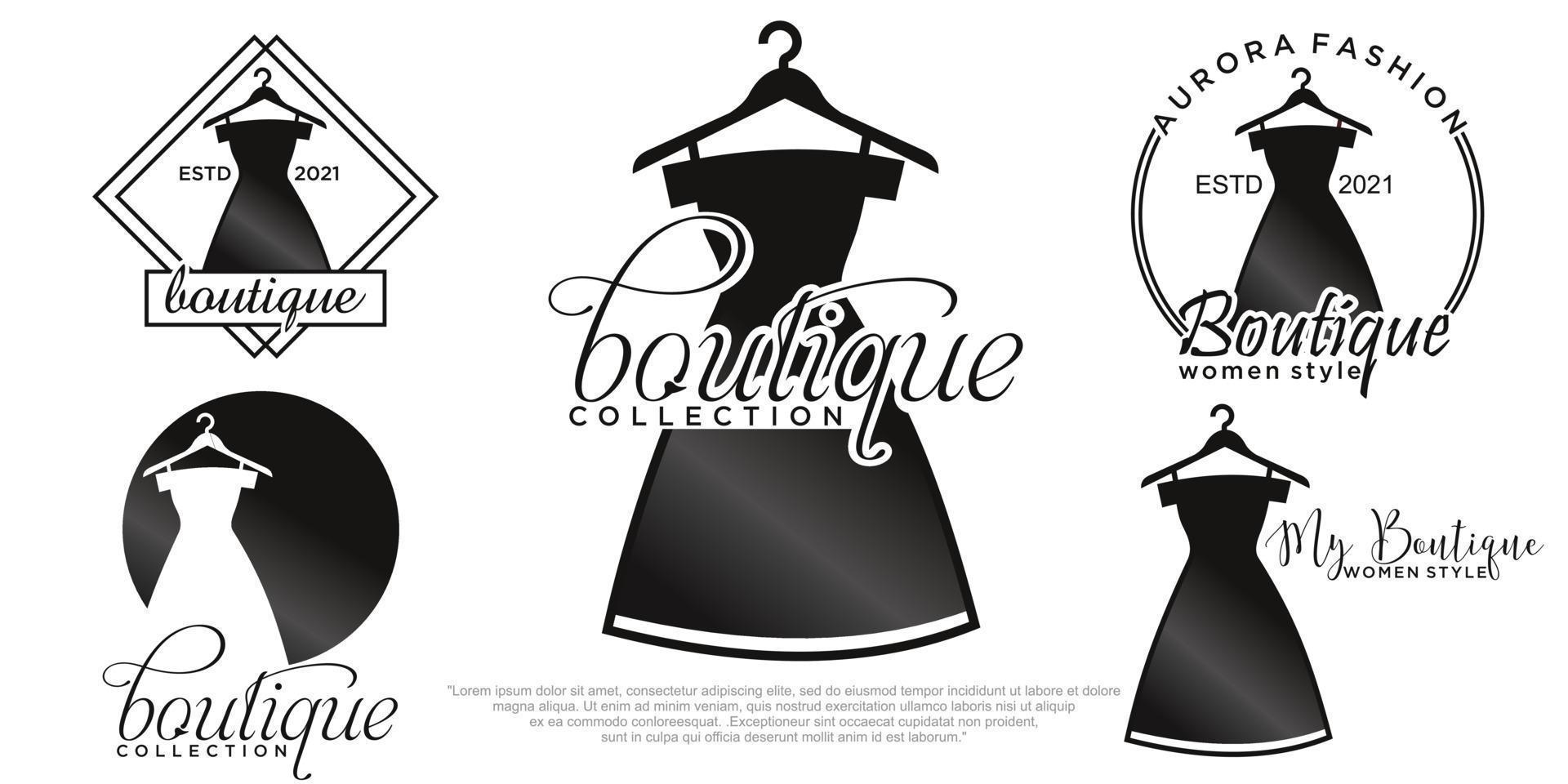 vector logo clothing. Illustration dress on a hanger 10570338 Vector ...