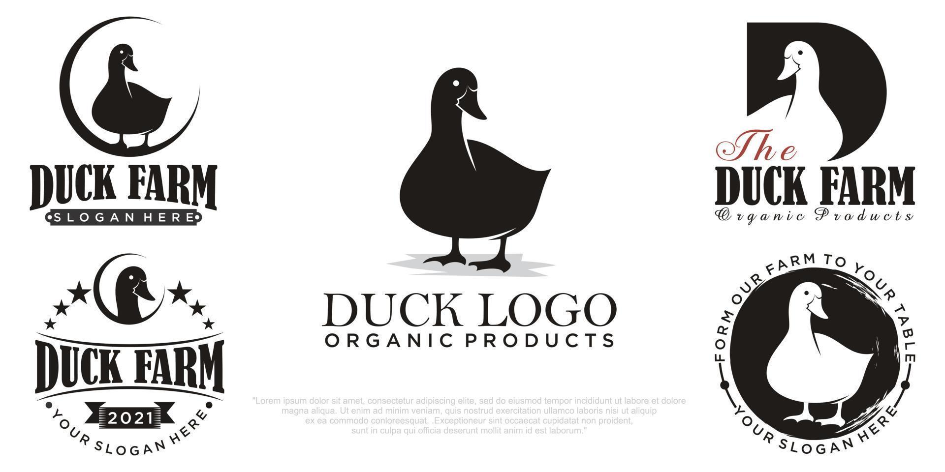 icon set Duck Logo Vector Template