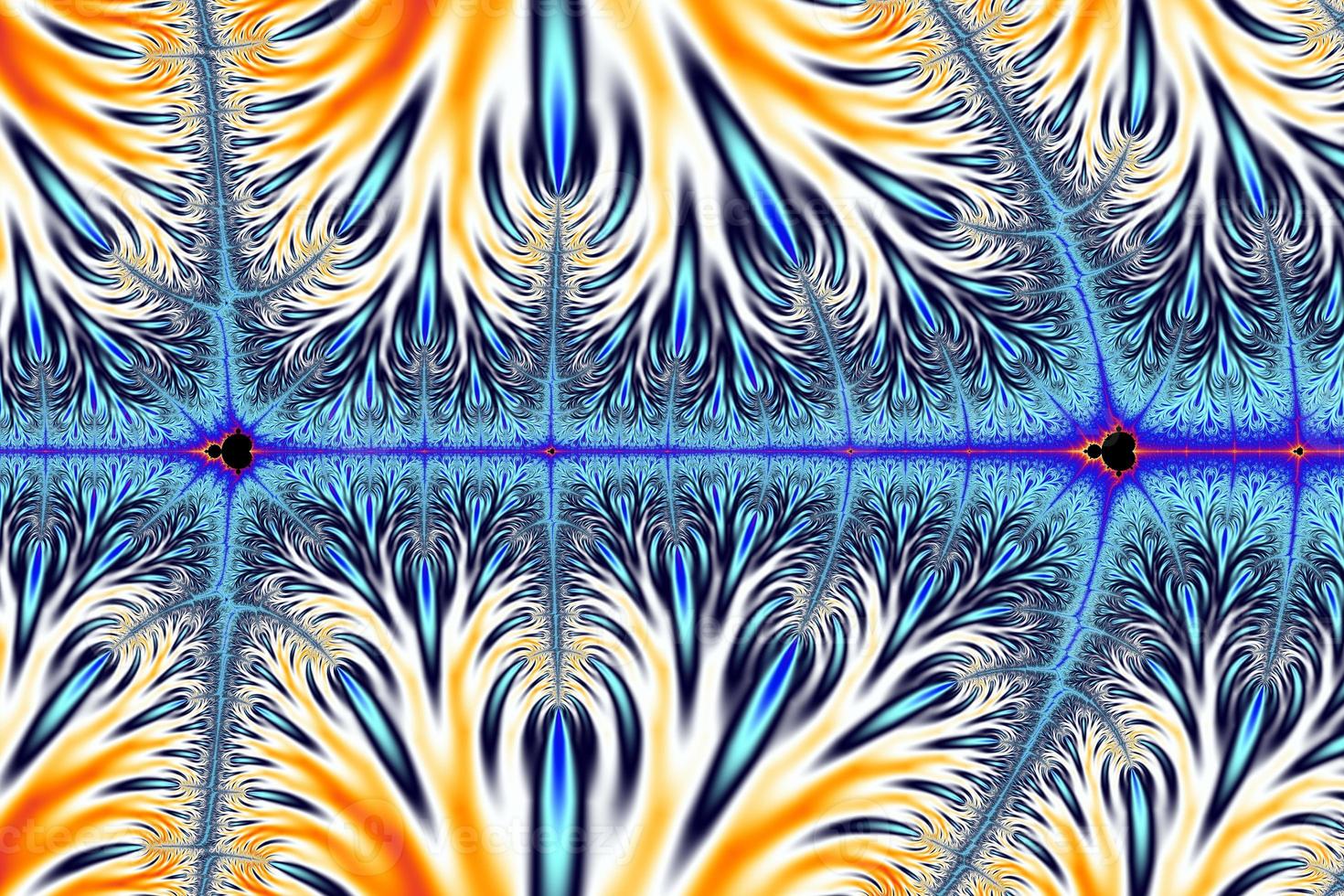Beautiful zoom into the infinite mathematical mandelbrot set fractal. photo