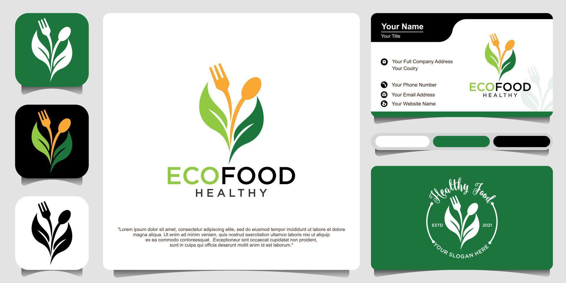 Healthy Food Logo Template vector