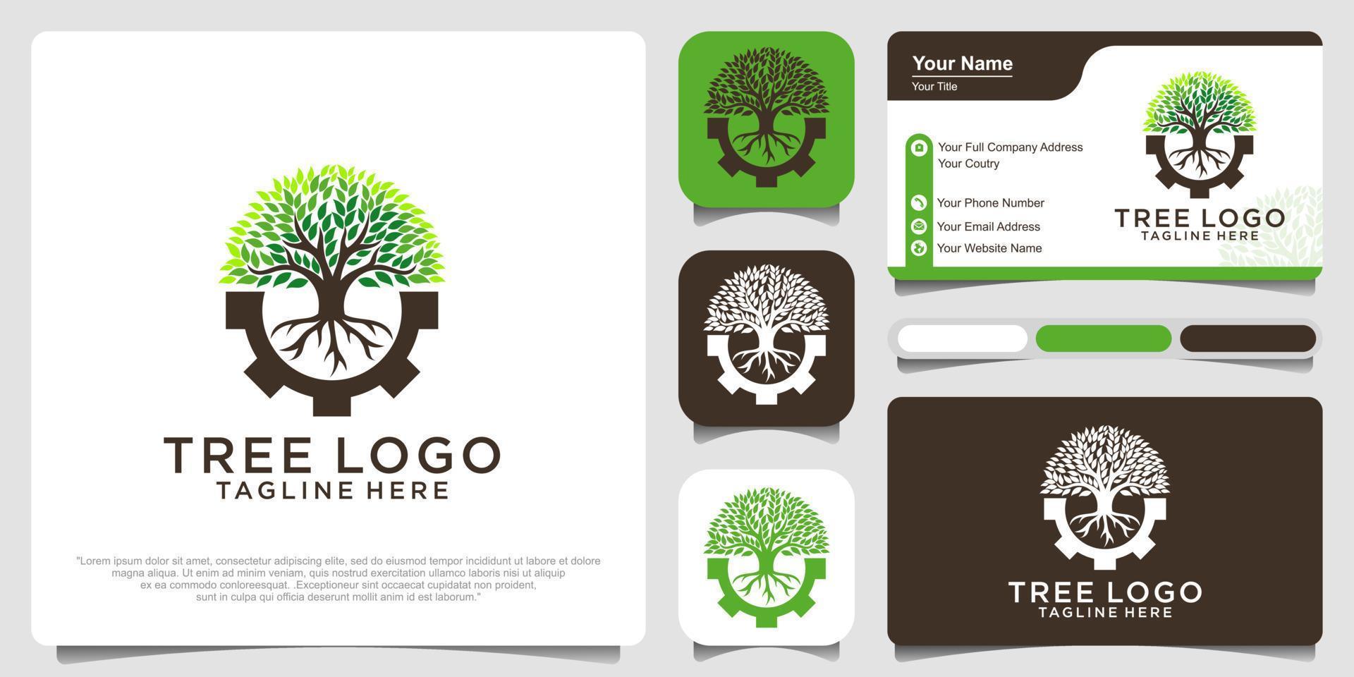 tree logo design template vector