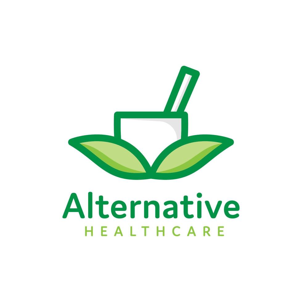 natural alternative medicine logo vector