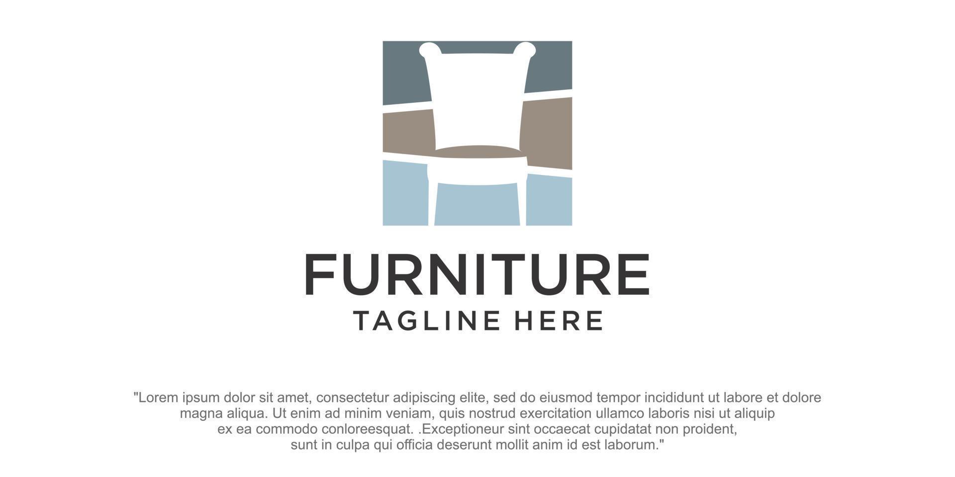 furniture logo creative company logo design. 10570656 Vector Art at