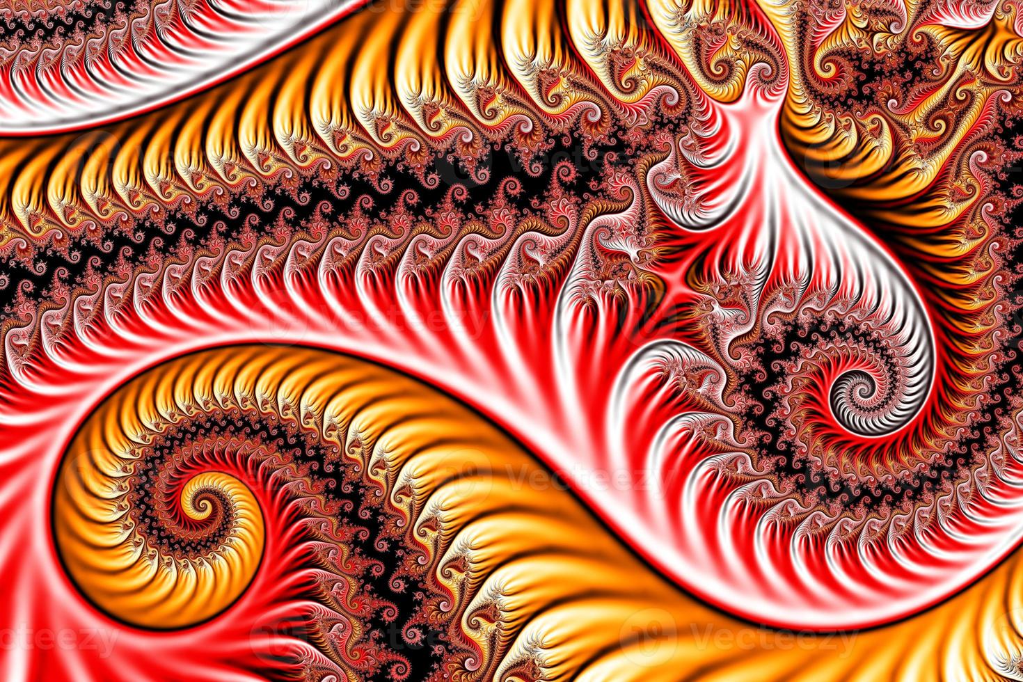 hermoso zoom en el infinito conjunto matemático mandelbrot fractal. foto