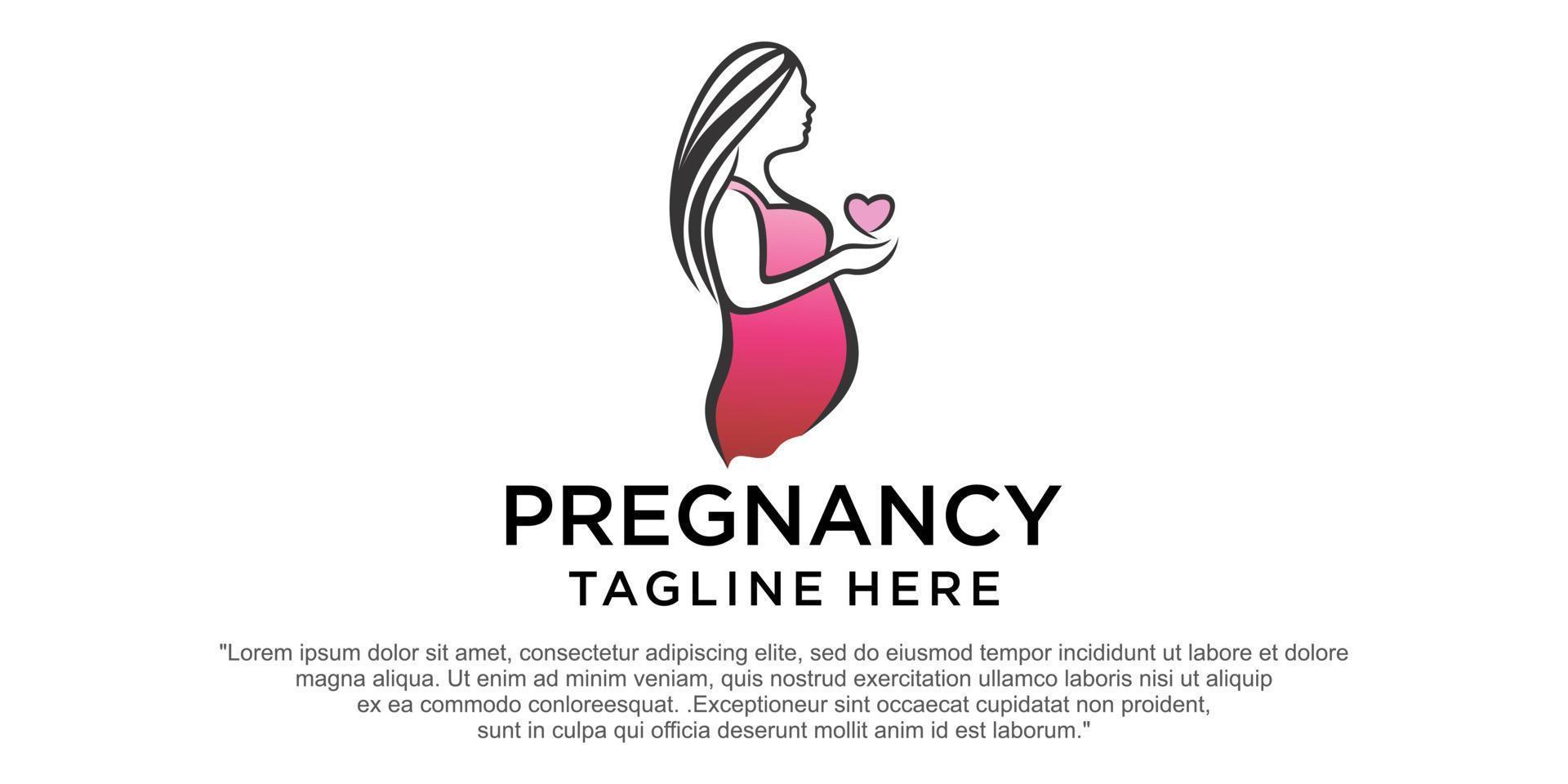 pregnant woman , stylized vector symbol  logo design vector