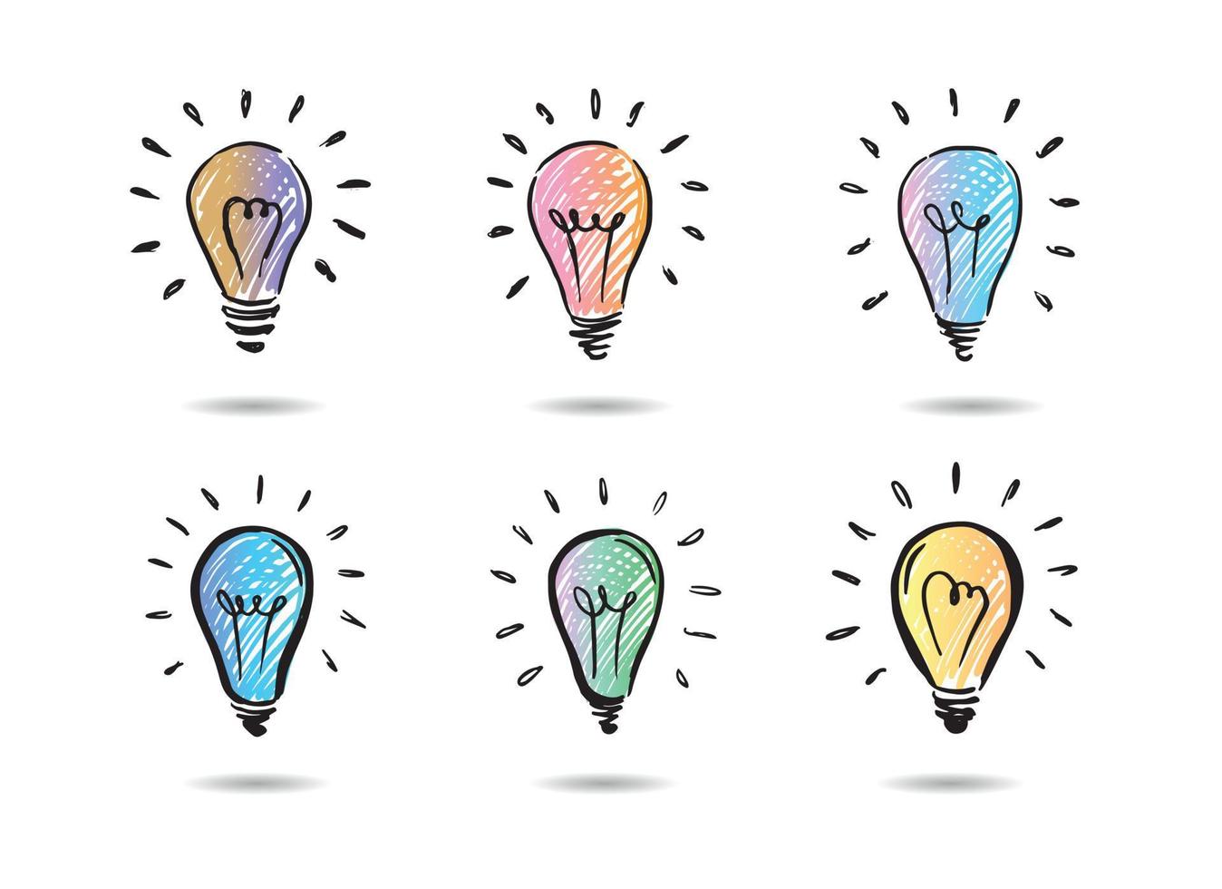 Light Bulb, Concept and ideas, hand-drawn illustration. Vector. vector