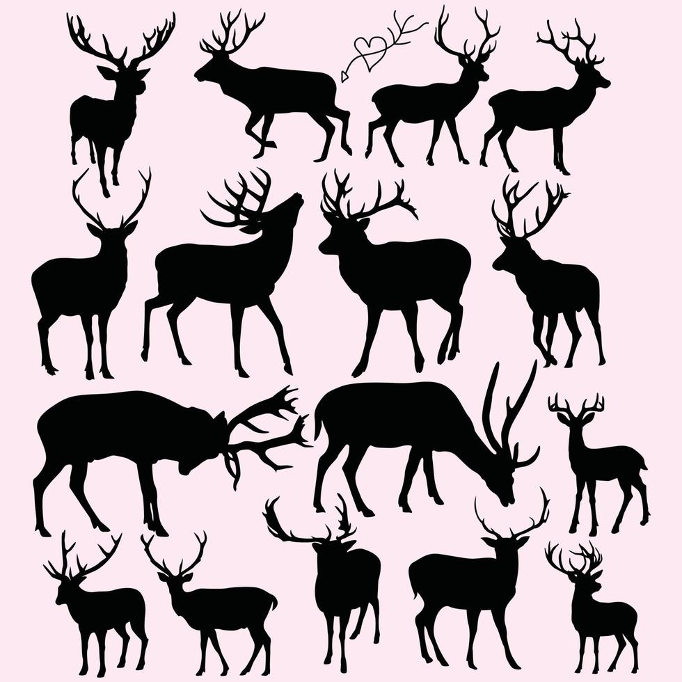 Deer Graphic Black Icons vector